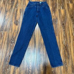Rockies Women's Size 30 / 11 Straight Leg Blue Jeans 36 Length Western Vintage